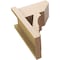 Ekena Millwork 7 1/2-in W x 12-in D x 16-in H Balboa Slat Rough Cedar Woodgrain TimberThane Outlooker, Primed Tan OUTUR075X12X16BOA24RCPR - alternate 3
